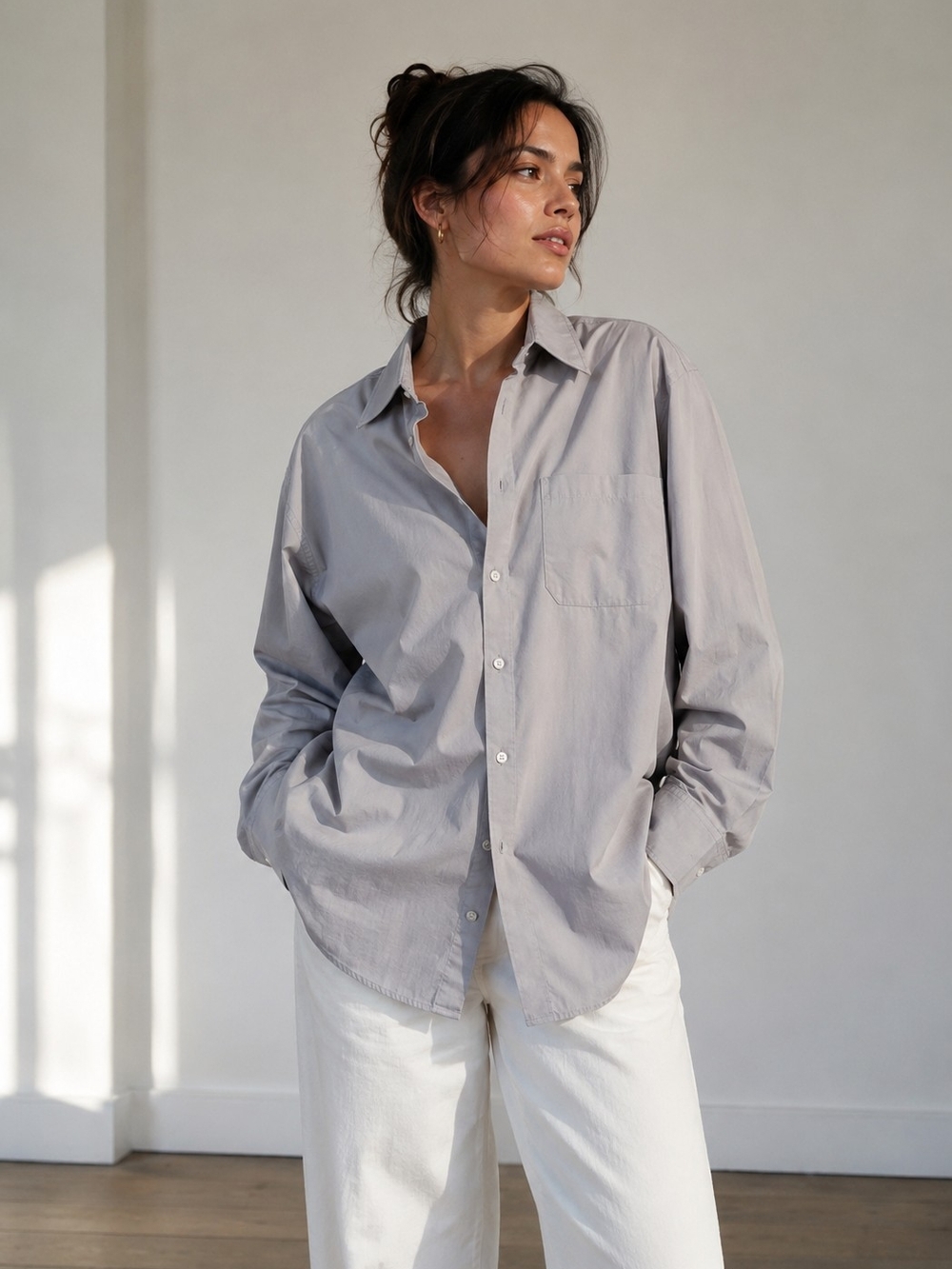 Christian Dior Pale Gray Button-Down Shirt